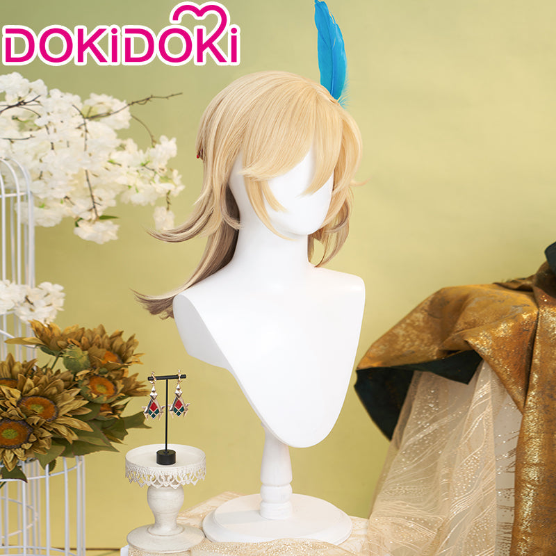 【Ready For Ship】DokiDoki Game Genshin Impact Cosplay Kaveh Cosplay Short Blonde Wig / Headgear
