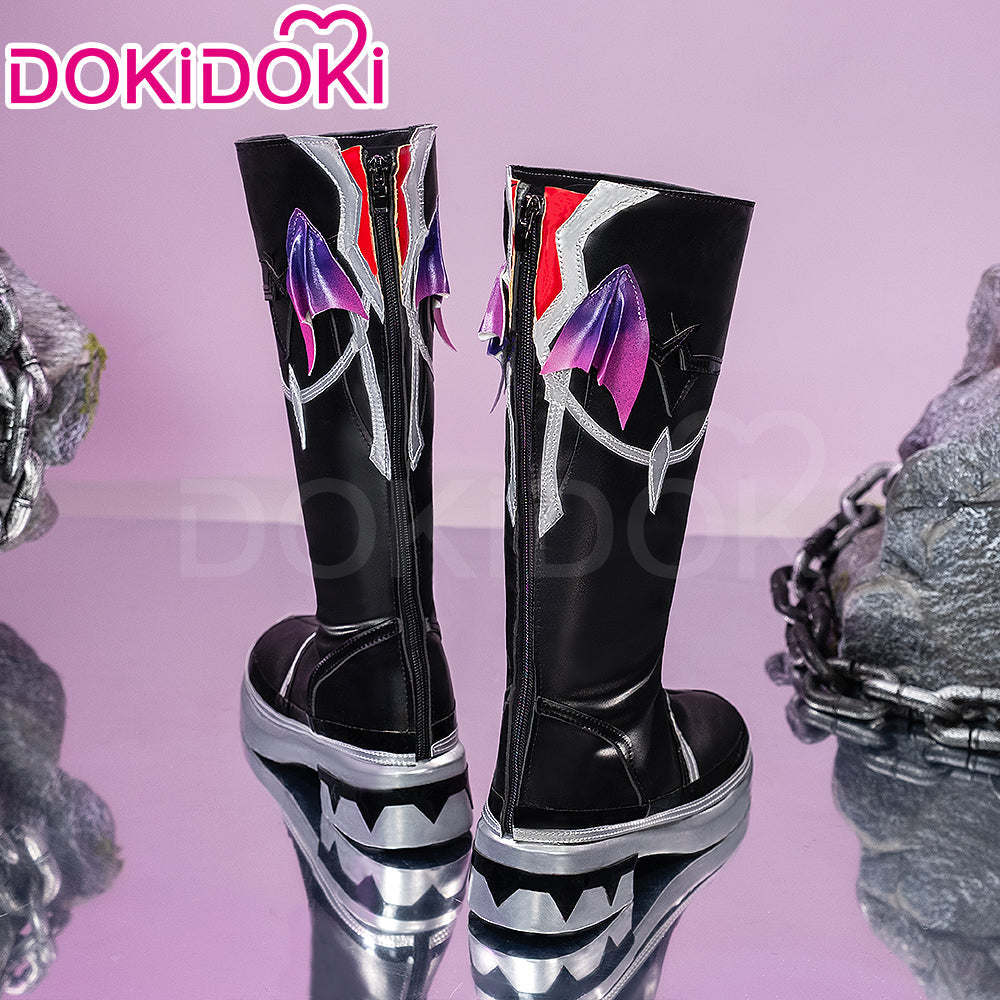 DokiDoki Game Genshin Impact Cosplay Durin Shoes Song of the Welkin Moon Black / Grey