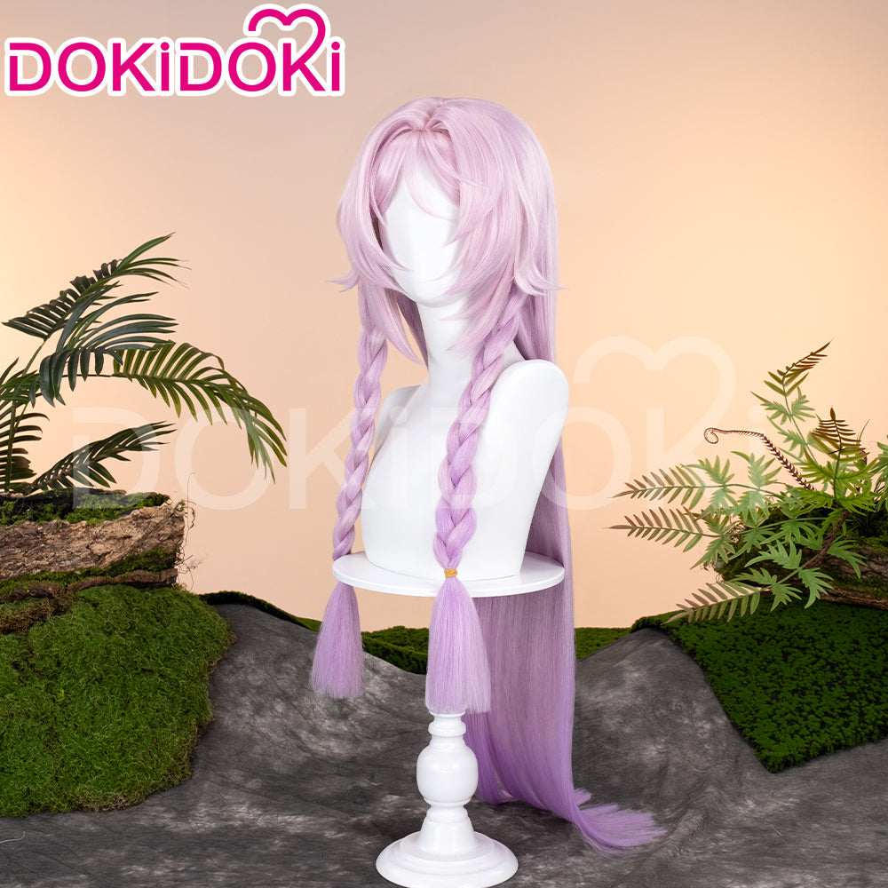 【Partially Ready For Ship】DokiDoki Game Genshin Impact Citlali Cosplay Wig Long Straight Double Braids Pink Purple Gradient Hair