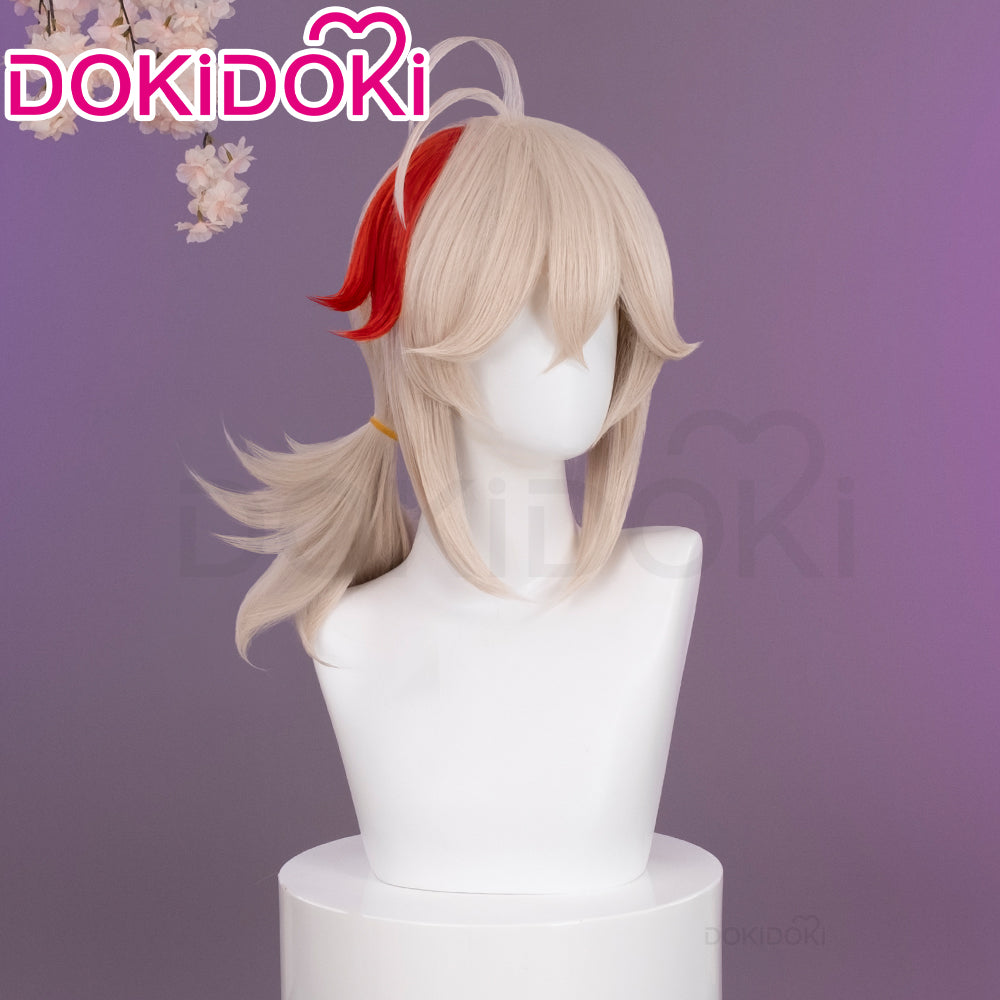 【Fluffy Ver Ready For Ship】DokiDoki Game Genshin Impact Cosplay Kazuha Wig Long Curly Red Wig Men