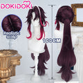 【Ready For Ship】DokiDoki Game Genshin Impact Cosplay Noy Wig Long Dark Red Gradient Hair Snezhnaya Sudden Snow