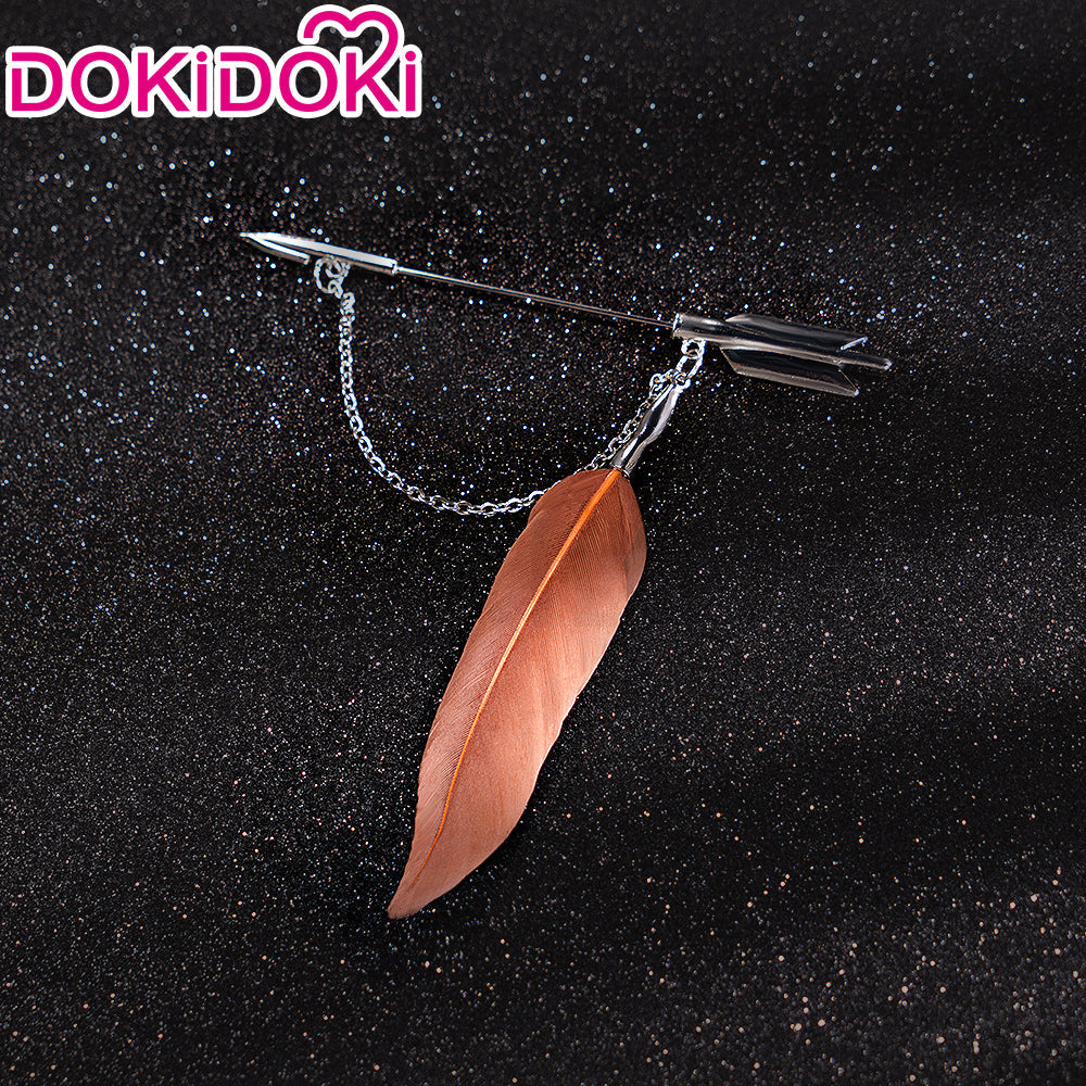 DokiDoki Game Love And Deepspace Cosplay Sylus Prop Goodcat Code Feather Brooch Scarlet Nocturne