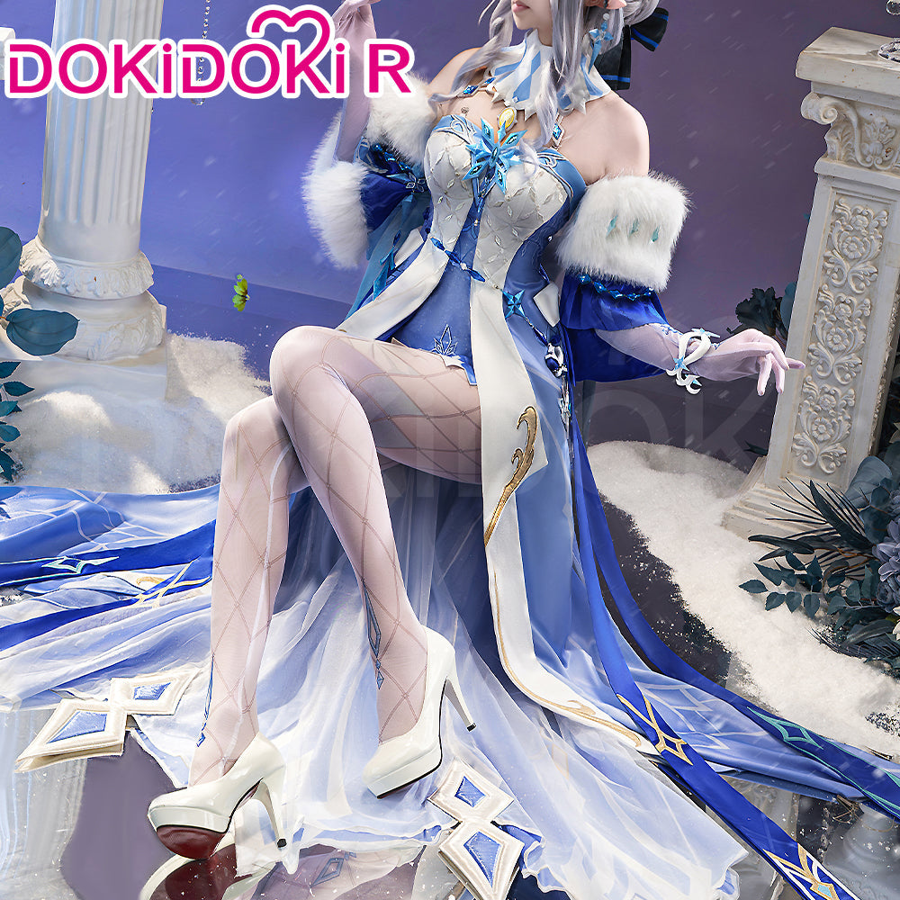 【Size XS-3XL】DokiDoki-R Game Genshin Impact Cosplay Tsaritsa Costume / Crown Anastasya Feodorovna Snezhnaya Sudden Snow