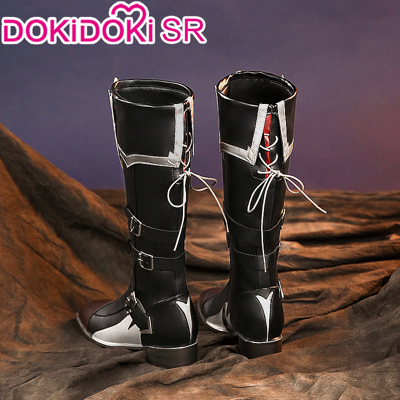 【Ready For Ship】【Last Batch】DokiDoki-SR Game Genshin Impact Cosplay Diluc Costume / Shoes Red Dead of Night