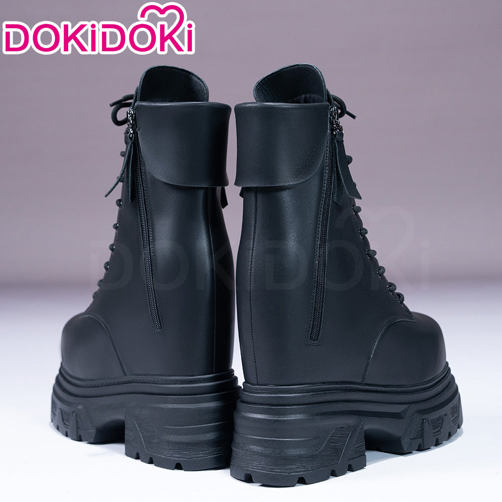 【20 CM】DokiDoki Height Increasing Shoes / Elevator Shoes Black Boots Invisible Thick-Soled Platform Shoes