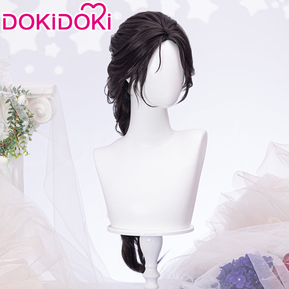 【Partially Ready For Ship】DokiDoki Game Love And Deepspace Cosplay Protagonist MC Wedding Wig / Veil / Headwear Xavier / Sylus / Zayne / Rafayel / Caleb  Black Hair Buns
