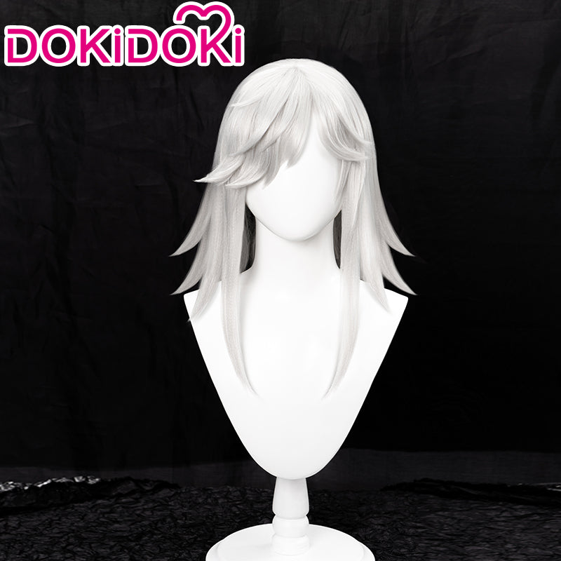 【Wig Ready For Ship】DokiDoki Game Genshin Impact Cyno Cosplay Long White Wig / Hat Sumeru