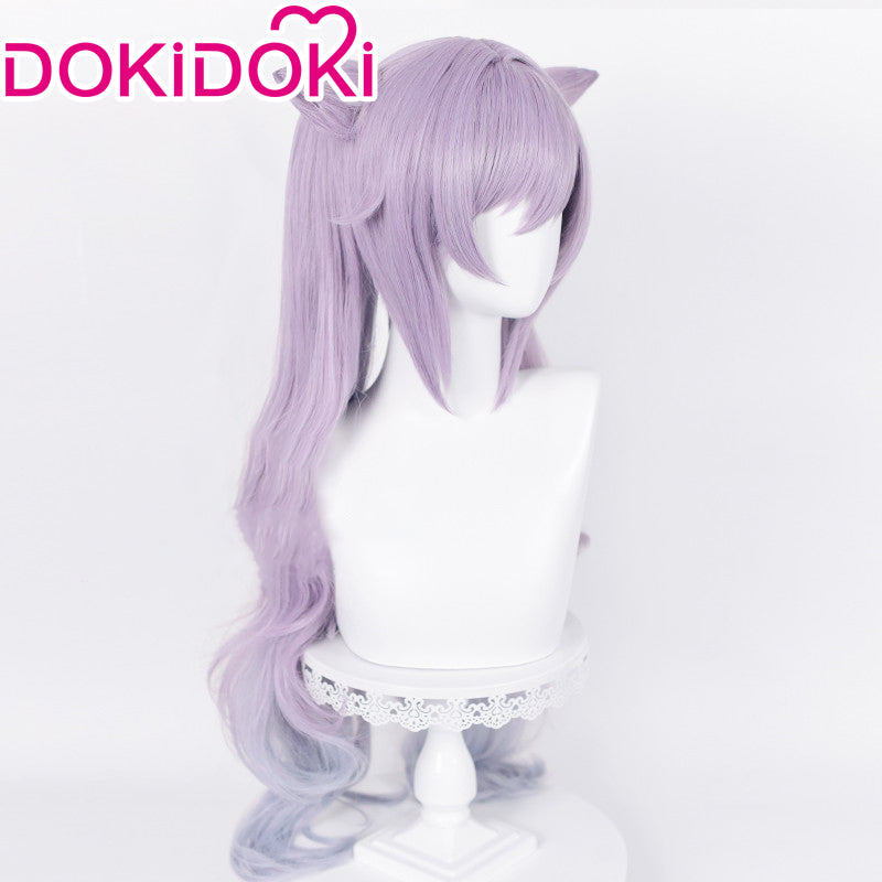 DokiDoki Game Genshin Impact Keqing Cosplay Wig Opulent Splendor Ke Qing Gradient Ver Long Curly Purple