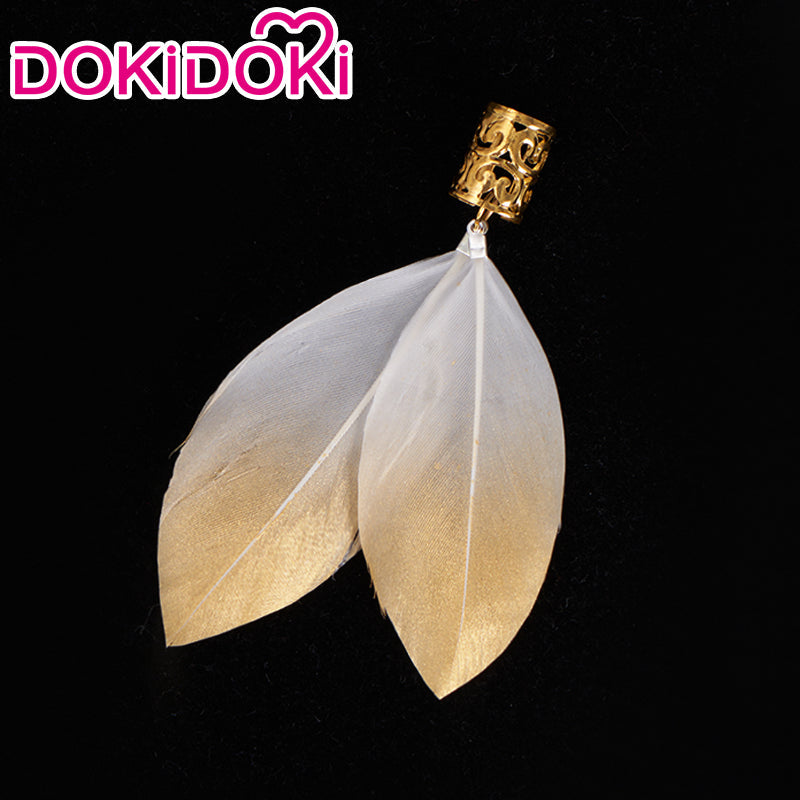 【Partially Ready For Ship】DokiDoki Game Genshin Impact Cosplay Traveler Aether Wig / Earring Long Blonde Hair Kong As Heaven and Earth Are Made Anew