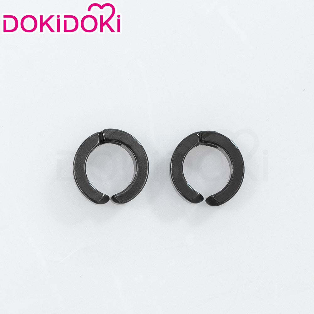 【Ready For Ship】DokiDoki Game Honkai: Star Rail Cosplay Boothill Wig / Earring Long White Black Wig Male