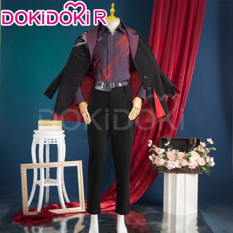 【S Ready For Ship】DokiDoki-R Game Love and Deepspace Cosplay Sylus Costume Black Suit Relentless Conqueror