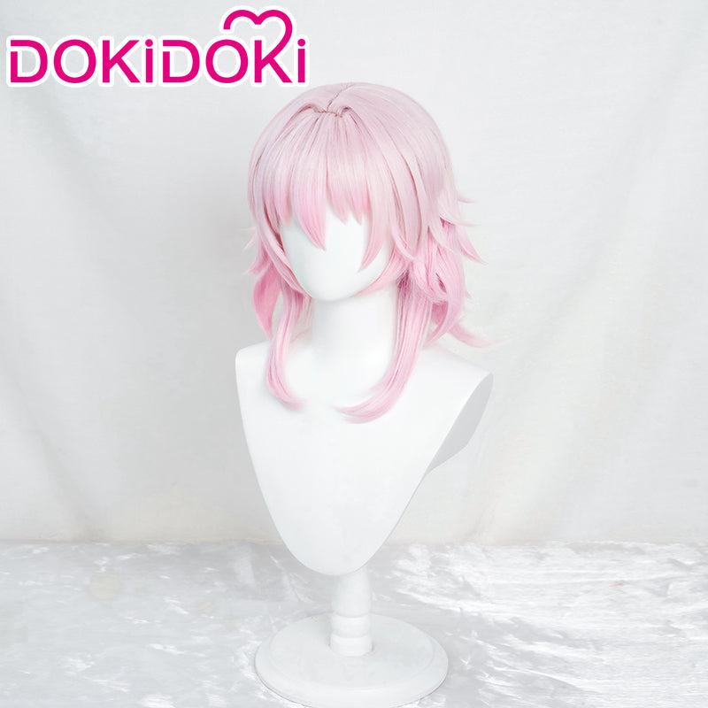 【Partially Ready For Ship】DokiDoki Game Honkai: Star Rail Cosplay March 7th  Wig / Earclip Short Pink Nascent Spring