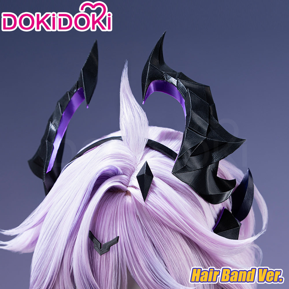 【Ready For Ship】DokiDoki Game Genshin Impact Cosplay Durin Purple Wig Song of the Welkin Moon / Head Accessory