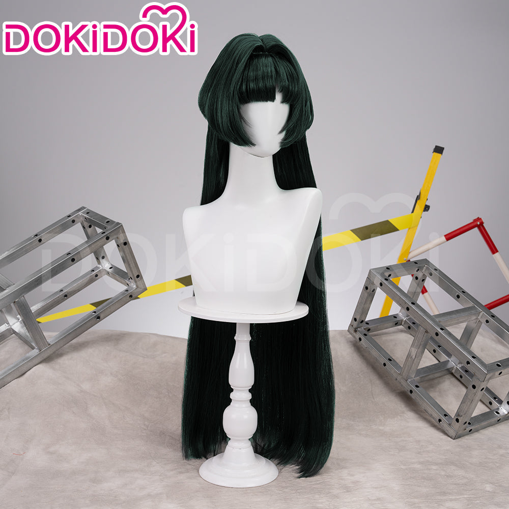 【Ready For Ship】DokiDoki Game Zenless Zone Zero Cosplay Astra Yao Wig / Earrings / Ear Clips Long Straight Black / Green Hair ZZZ Yao Jiayin