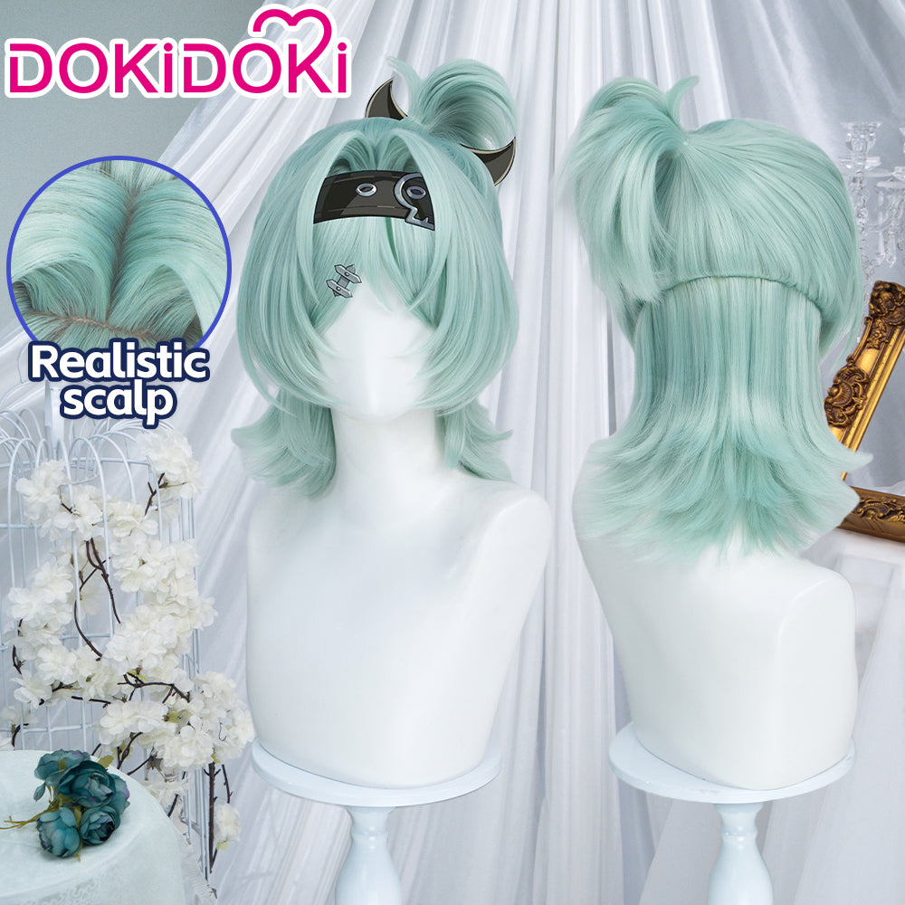 DokiDoki Game Zenless Zone Zero Cosplay Roxy Wig Long Green Hair ZZZ