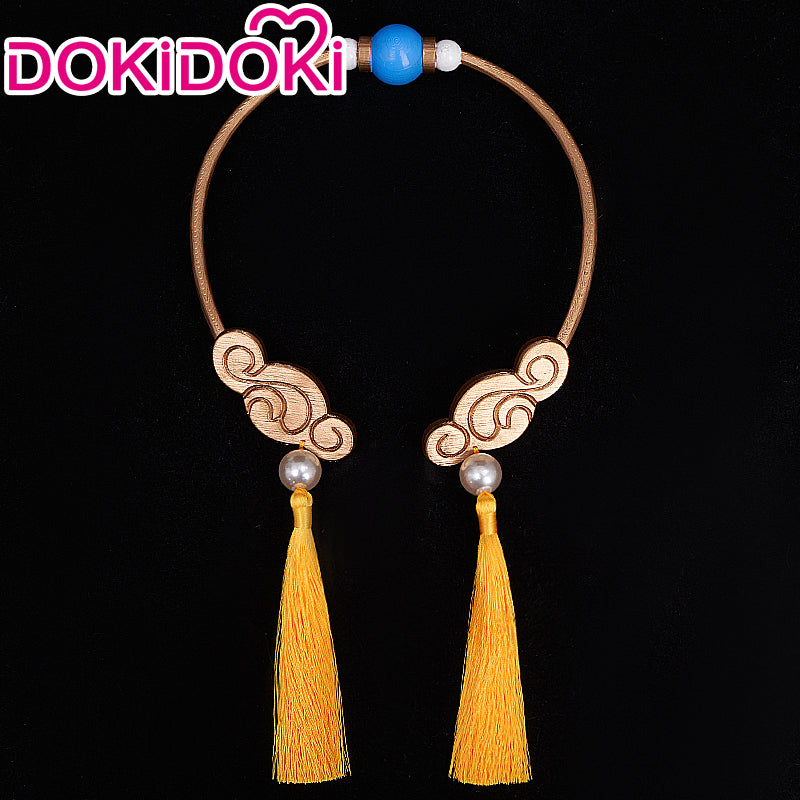 【Ready For Ship】DokiDoki Game Honkai: Star Rail Cosplay Bailu Wig/ Horn/Necklace/Hair Accessories  Long Straight Purple Hair