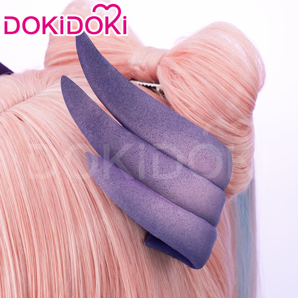 DokiDoki Game Genshin Impact Sangonomiya Kokomi Cosplay Wig Pink Women Long Straight/ Head Accessories