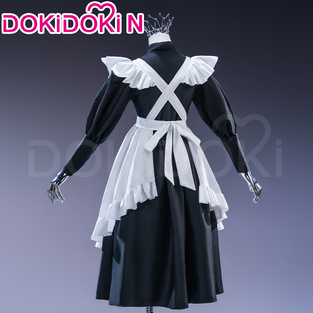 【In Stock】【Size S-5XL】DokiDoki-N Cosplay Costume Black White Long Maid Dress