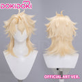 【Ready For Ship】DokiDoki Game Genshin Impact Cosplay Varka Wig Long Blond Hair Knight of Boreas Song of the Welkin Moon