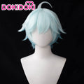【Ready For Ship】DokiDoki Game Genshin Impact Cosplay Chongyun Wig Chong Yun Light Blue