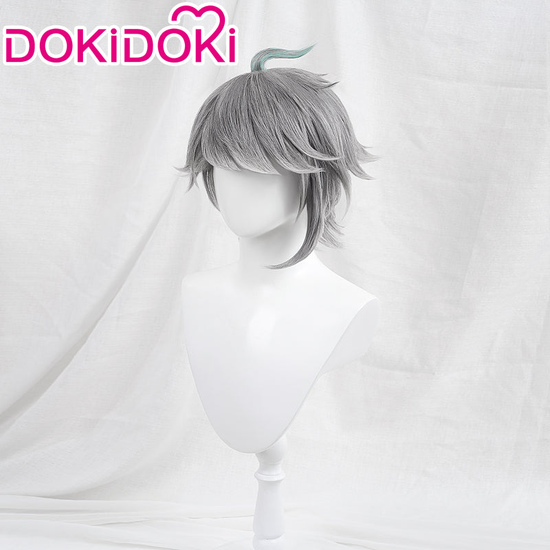 【Ready For Ship】DokiDoki Game Genshin Impact Wig Cosplay Al haitham Cosplay Wig Shu Sumeru Alhaitham Short Grey