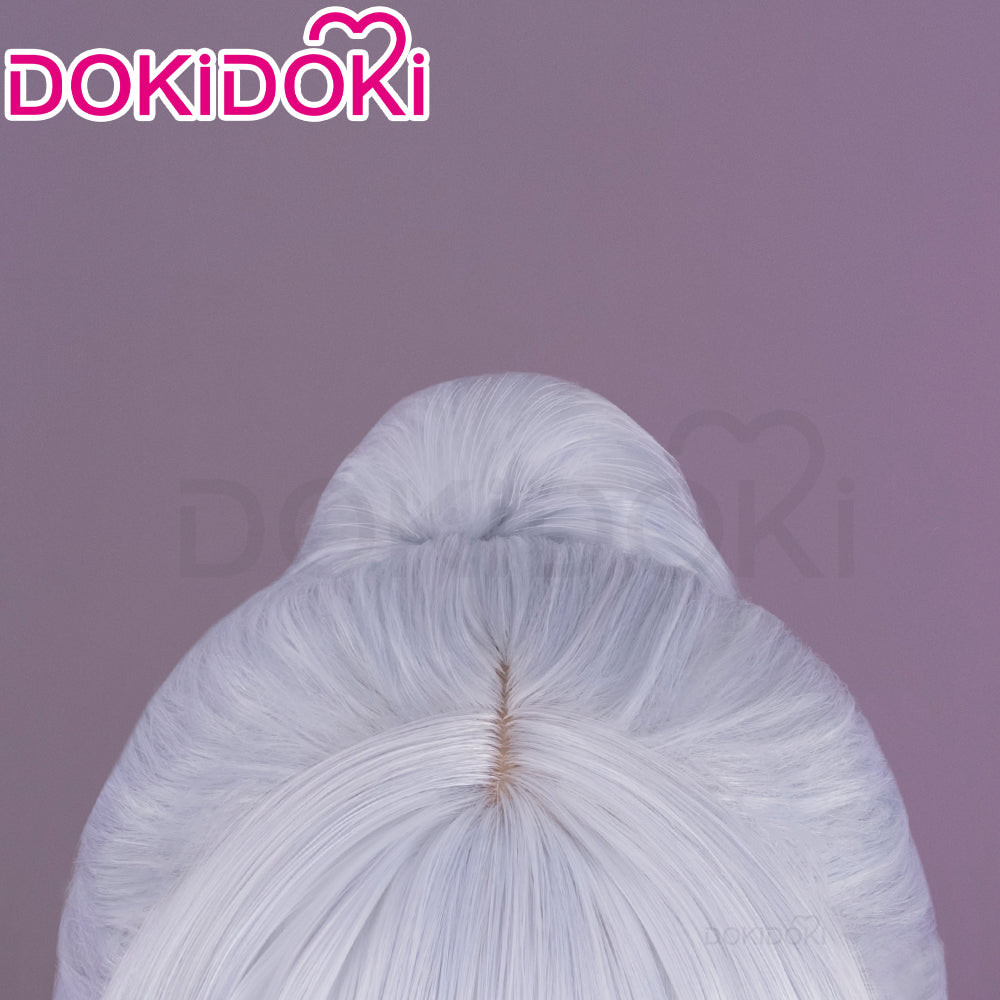 DokiDoki Game Genshin Impact Cosplay Kamisato Ayaka Wig Long Straight Light Blue