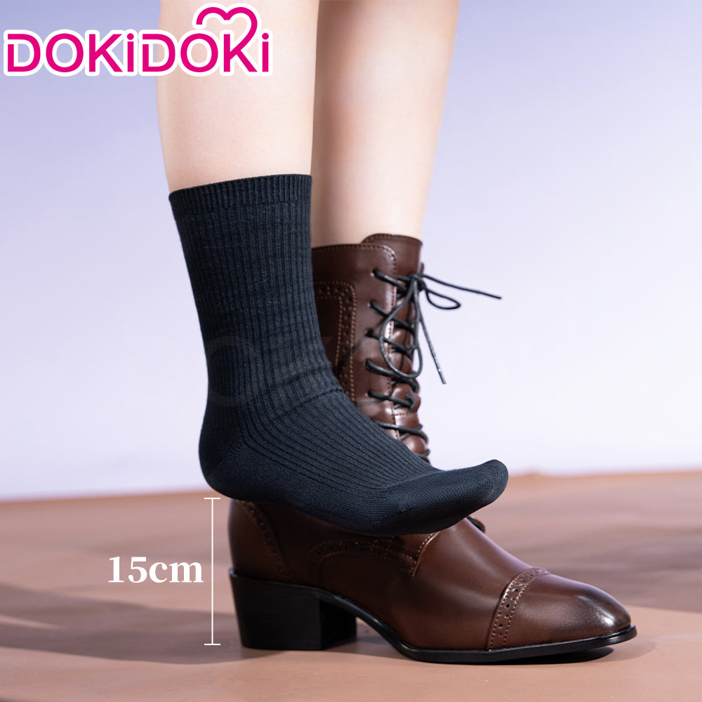【In Stock】【15 CM】DokiDoki Height Increasing Leather Brown Shoes / Elevator Shoes Invisible High Heel 15CM