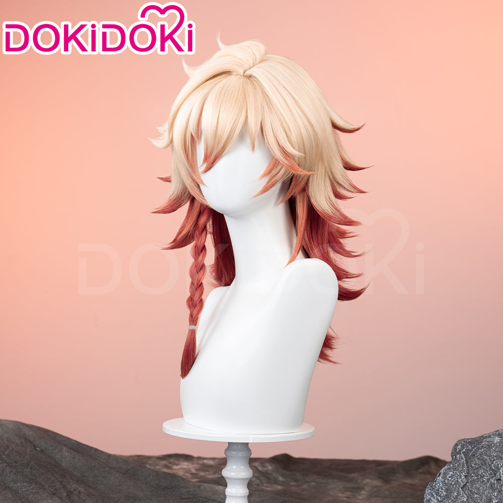 【Ready For Ship】DokiDoki Game Honkai: Star Rail Cosplay Mydei Wig / Tattoo Long Curly Golden Orange Gradient Hair