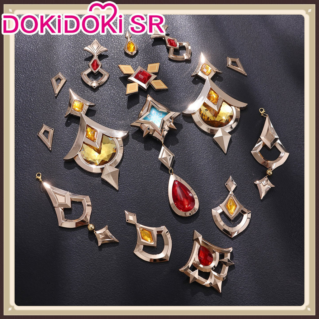【Size S-3XL】DokiDoki-SR Game Genshin Impact Cosplay Sandrone Costume Marionette Gacha Banner Image Halloween