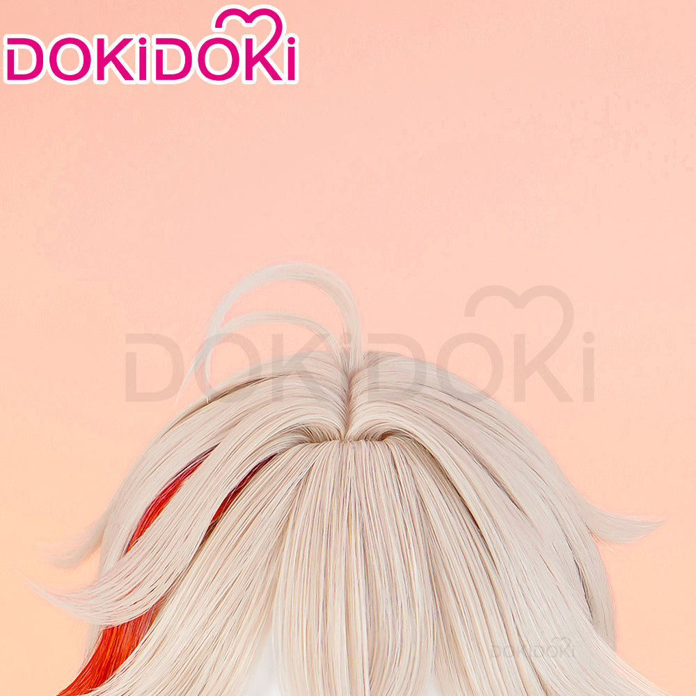 【Fluffy Ver Ready For Ship】DokiDoki Game Genshin Impact Cosplay Kazuha Wig Long Curly Red Wig Men