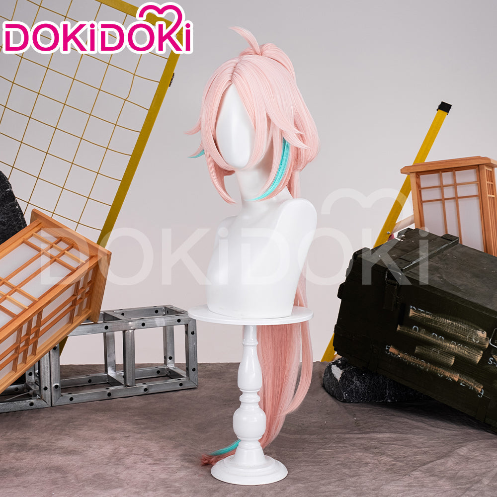 【Ready For Ship】DokiDoki Game Honkai: Star Rail Cosplay Rappa Wig Long Straight Pink