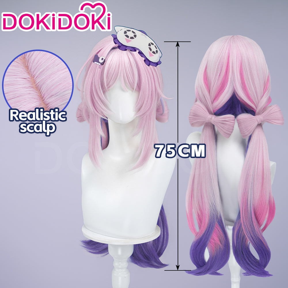 DokiDoki Game Genshin Impact Cosplay Citlali Wig Long Curly Pink Purple Gradient Hair Double Ponytails Whispers Of Stars And Smoke