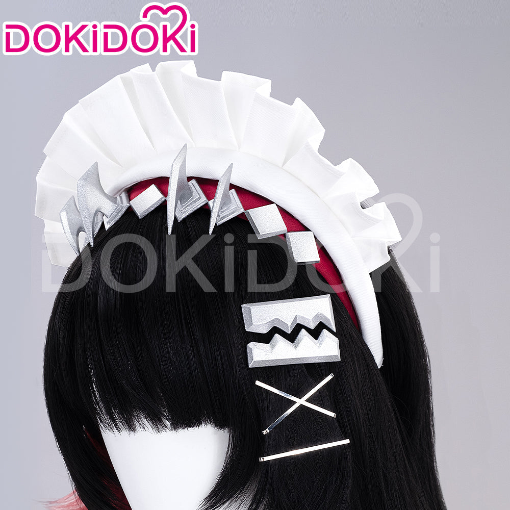 【Partially Ready For Ship】DokiDoki Game Zenless Zone Zero Cosplay  Ellen Joe Wig / Hair Clip / Earring / Hairband Short Black Red Highlight Hair