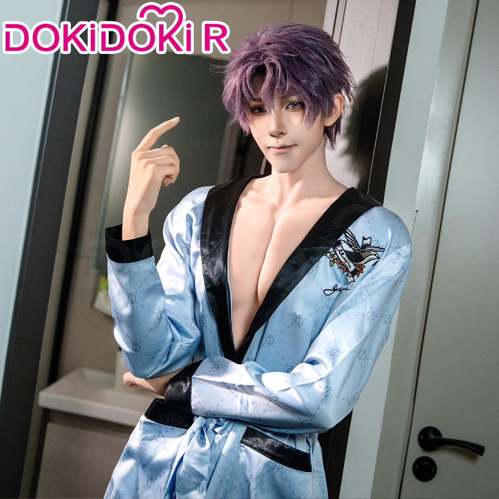 【In Stock】DokiDoki-R Game Love and Deepspace Cosplay Rafayel Costume Blue Bathrobe