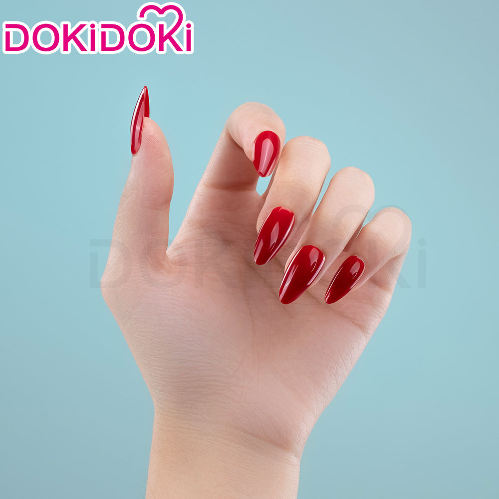 【Ready For Ship】DokiDoki Game Zenless Zone Zero Cosplay Jane Doe Wig / Nails /Weft Long Black Red Hair ZZZ