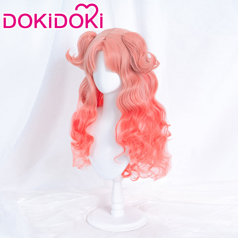 【Ready For Ship】DokiDoki Manga Anime Witch Hat Atelier Cosplay Tetia Cosplay Wig Long Curly Pink Hair Gradient