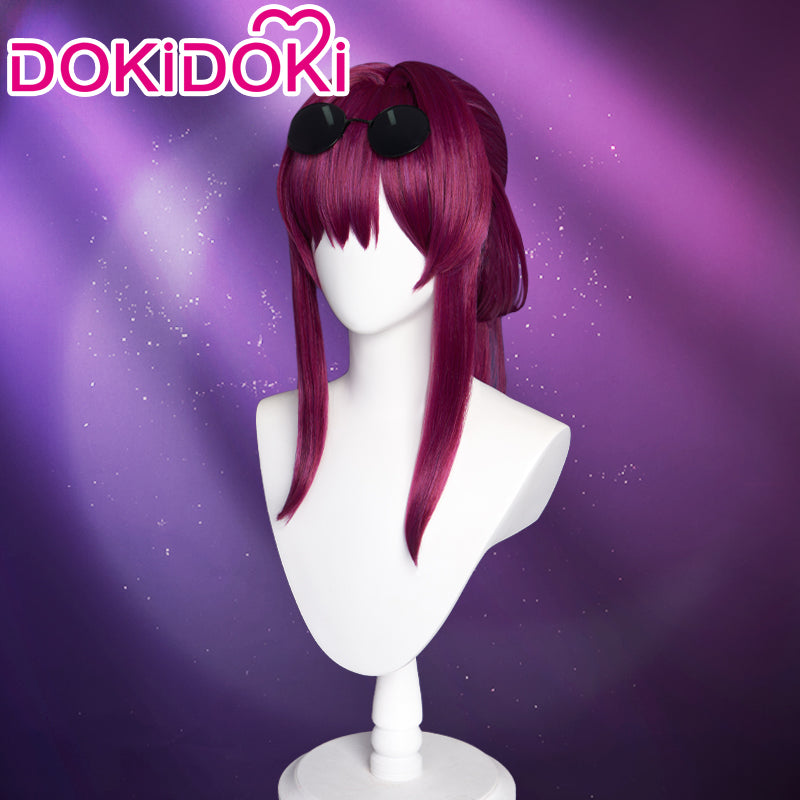 【Ready For Ship】DokiDoki Game Honkai: Star Rail Cosplay Kafka Wig Long Straight Purple Hair / Glasses / Earrings / Ring