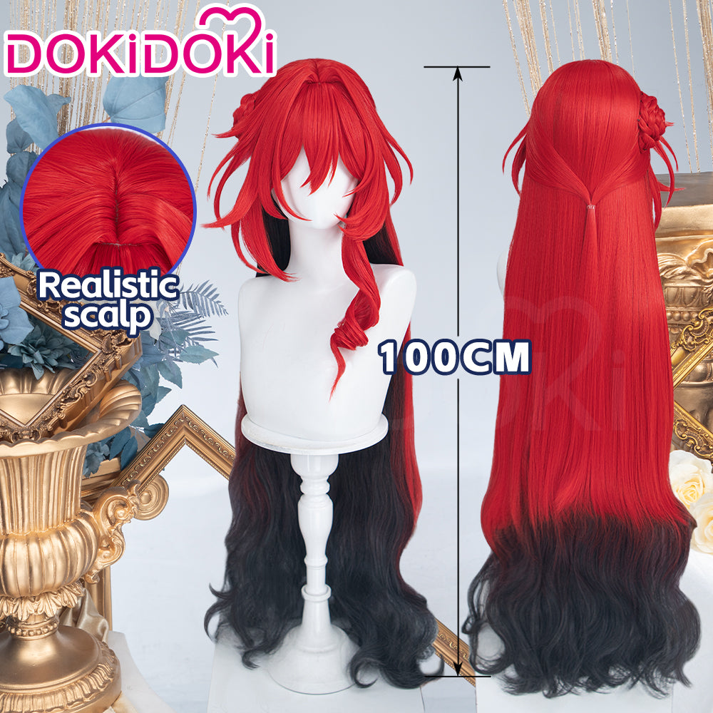 DokiDoki Game Honkai: Star Rail Cosplay Himeko · Nova Wig Long Curly Red Black Gradient Hair Young version Wig Short Curly Red Brown Gradient Hair Murata Himeko
