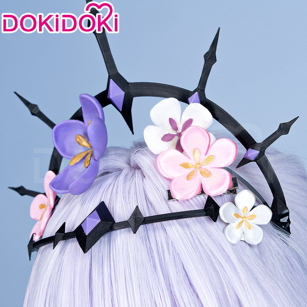 【Wig Ready For Ship】DokiDoki Game Honkai: Star Rail Cosplay Castorice Cosplay Wig / Headwear Ears / Earrings Ear Clips Ear Accessories  Long Straight Purple Hair Twin Ponytails