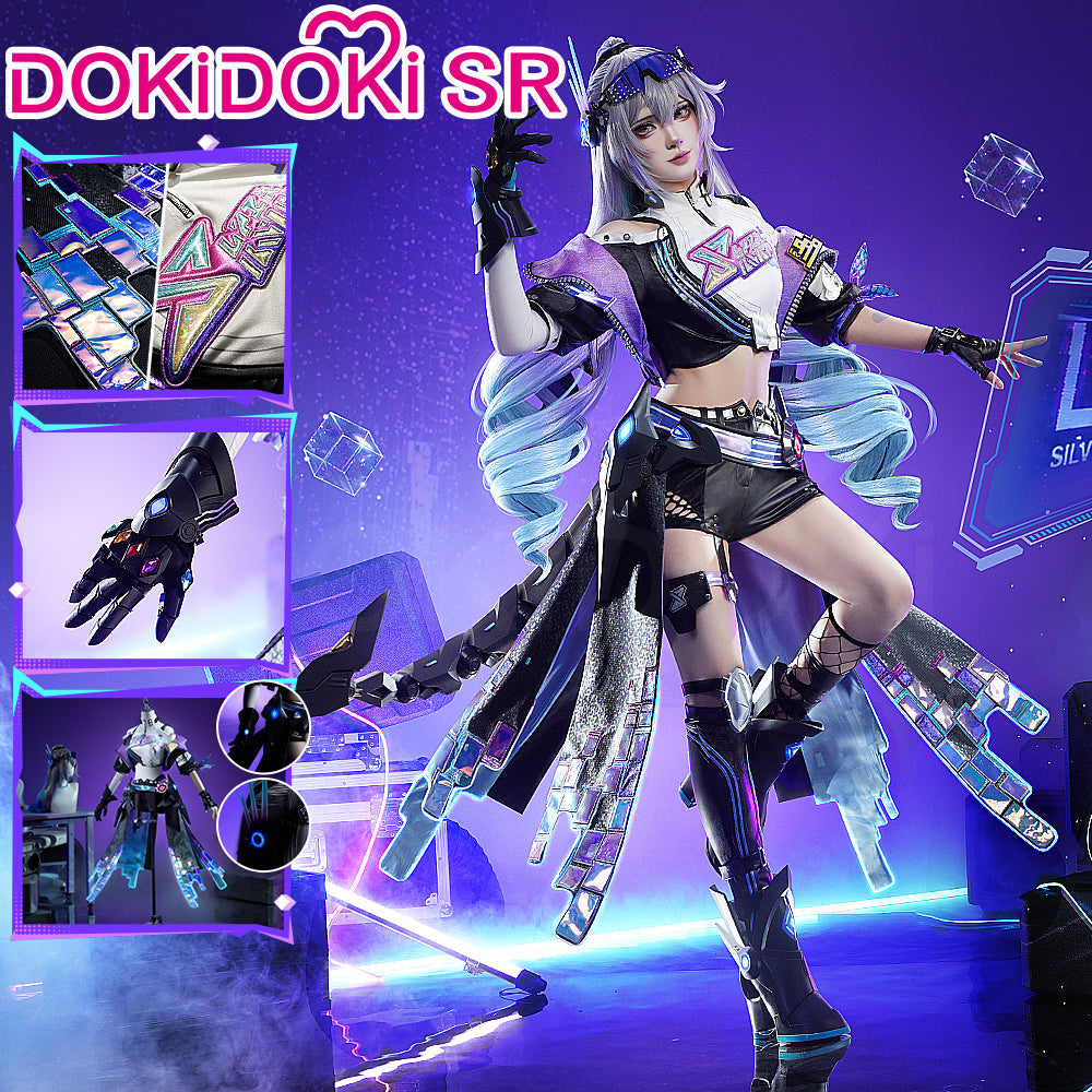 【Glowing】DokiDoki-SR Honkai: Star Rail Cosplay Silver Wolf LV.999 Costume / Tail Planarcadia SP