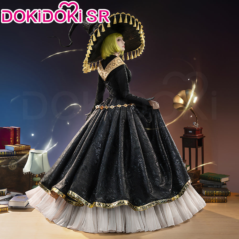 【Size S-3XL】DokiDoki-SR Manga Anime Witch Hat Atelier Cosplay Brimhat Coco Costume Black Dress With Hat Halloween Coco Brimmed Hat
