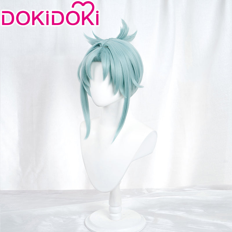 【Ready For Ship】【Light Green Ver.】DokiDoki Game Genshin Impact Cosplay Madame Ping Wig Pinger Short Light Green