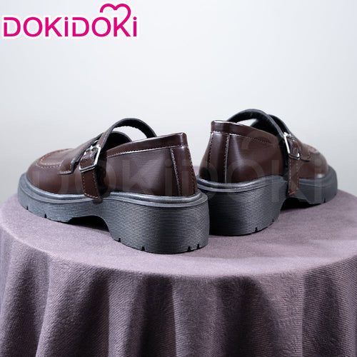 DokiDoki Anime Game Cosplay Brown Shoes College Uniform Shoes