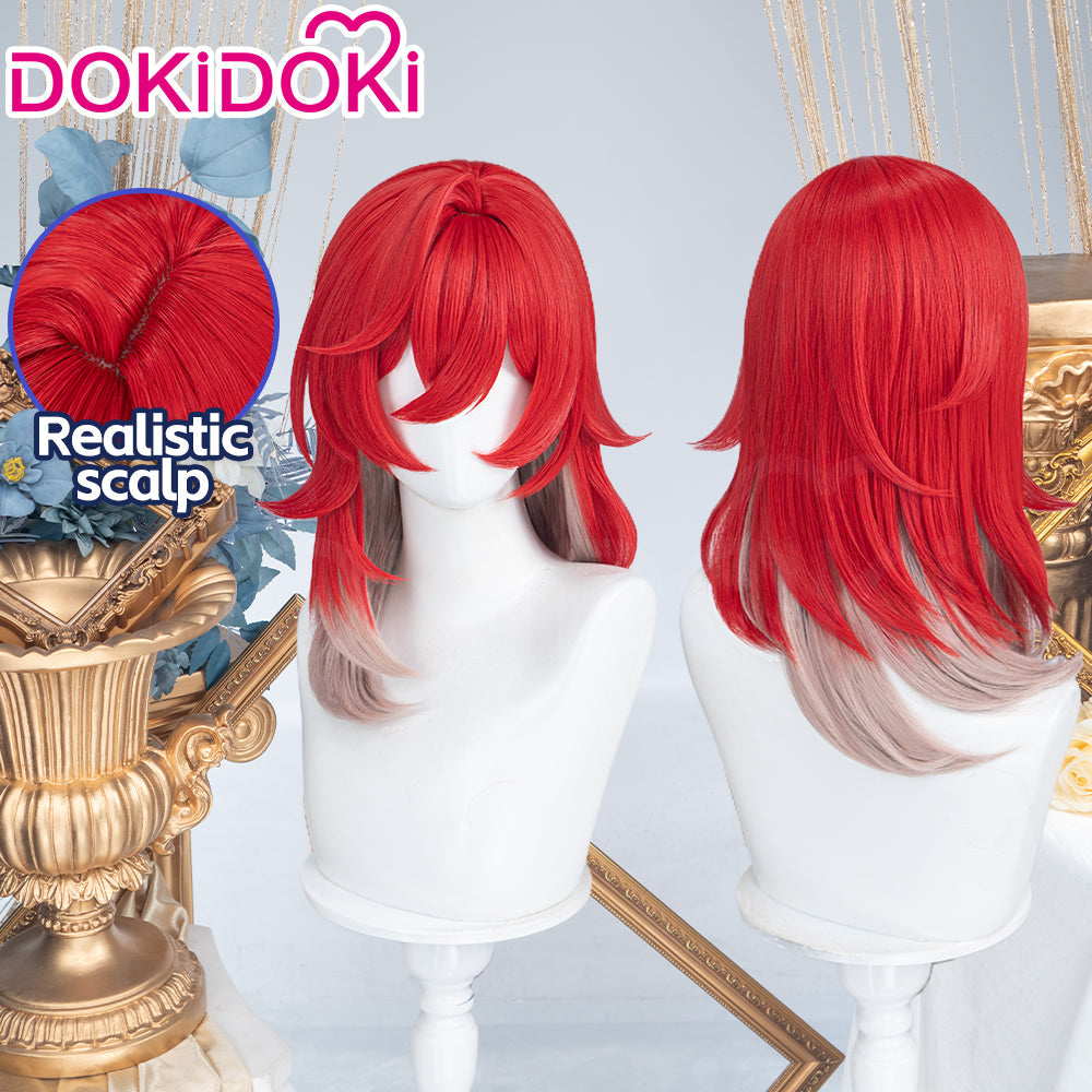 DokiDoki Game Honkai: Star Rail Cosplay Himeko · Nova Wig Long Curly Red Black Gradient Hair Young version Wig Short Curly Red Brown Gradient Hair Murata Himeko