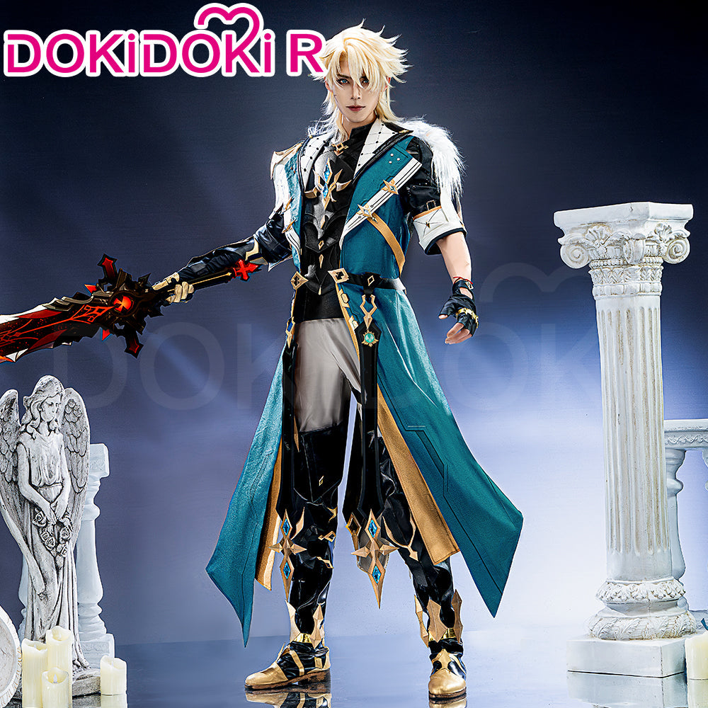 【US LOCAL SHIPPING】【Size XS-3XL】 DokiDoki-R Game Genshin Impact Cosplay Varka Costume / Knee Pads Song of the Welkin Moon Nod Krai