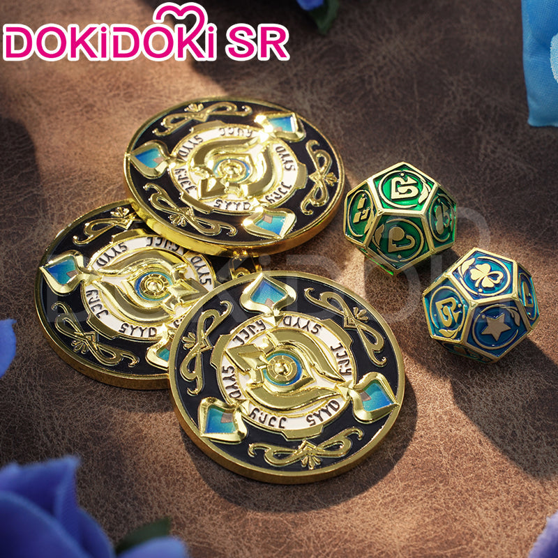 【Ready For Ship】DokiDoki Game Honkai: Star Rail Cosplay Aventurine Bargaining Chip Props Accessory Coin / Dice