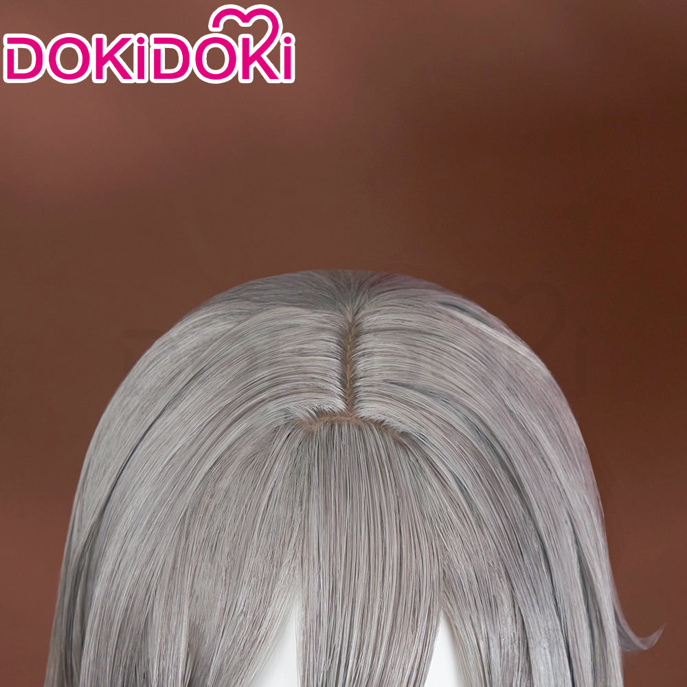 DokiDoki Game Honkai: Star Rail Cosplay Heroine Stelle Cosplay Wig  Long Grey Trailblazer