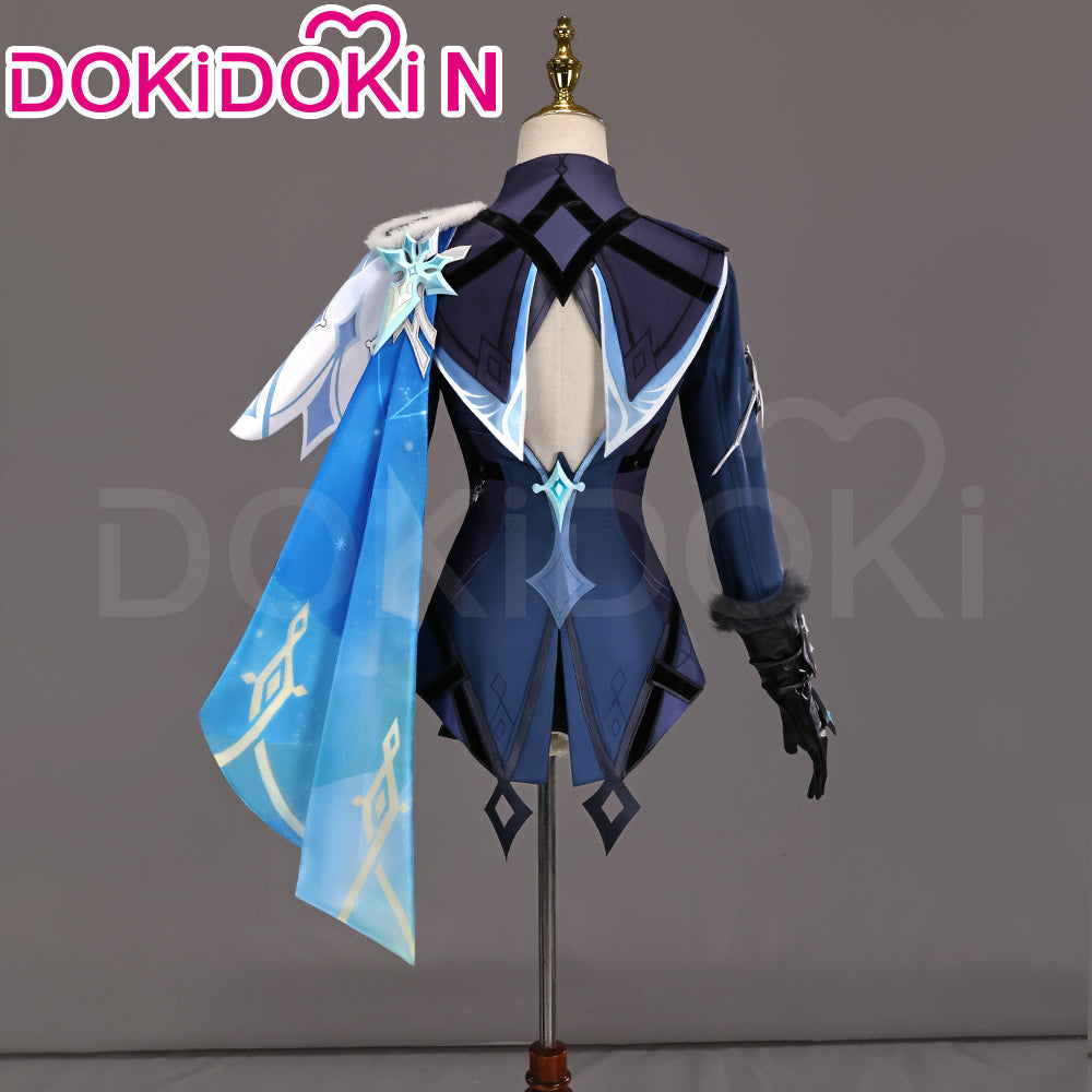 【Ready For Ship】【Size XS-3XL】DokiDoki-N Game Genshin Impact Cosplay Traveler Lumine Costume Ying Night Hunt in Snow Snezhnaya