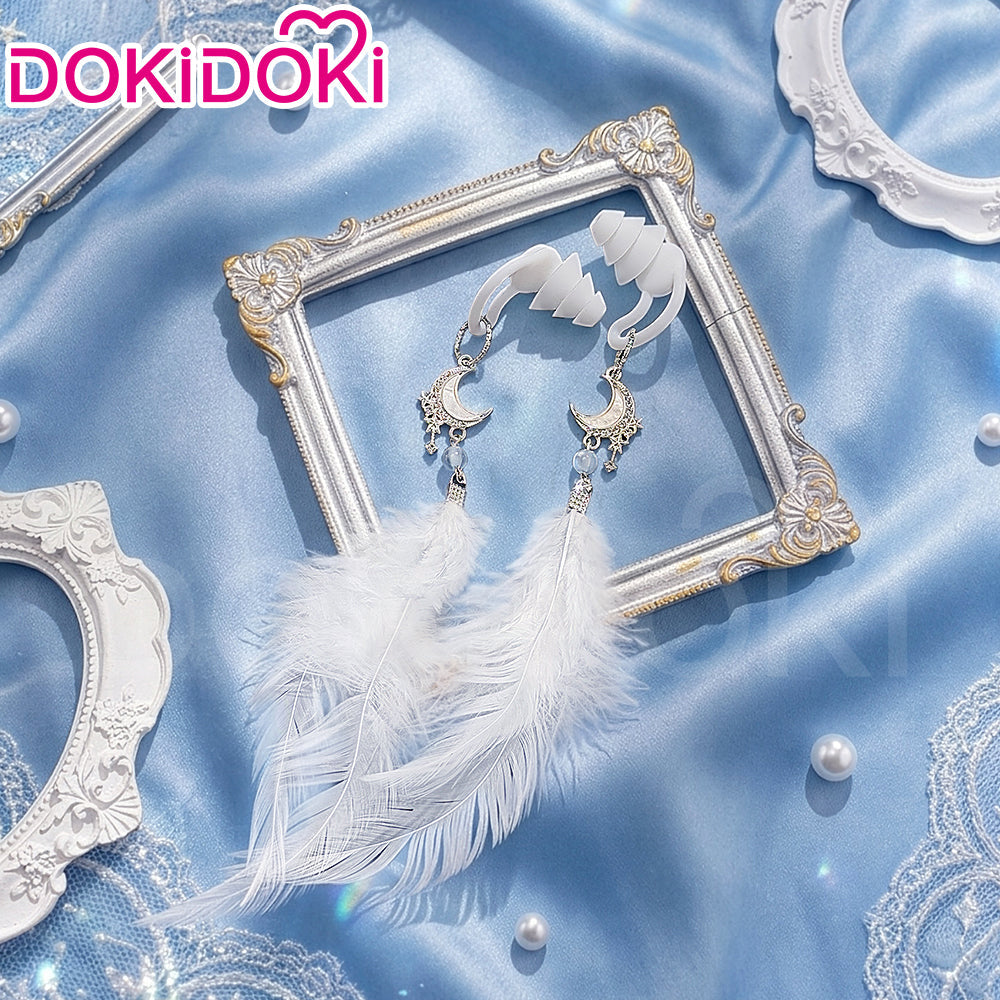【Partial Ready For Ship】DokiDoki Game Genshin Impact Cosplay Columbina EyeMask / Sleep Mask / Earplugs / Earring Doujin Moon Maiden Song of the Welkin Moon Nod Krai