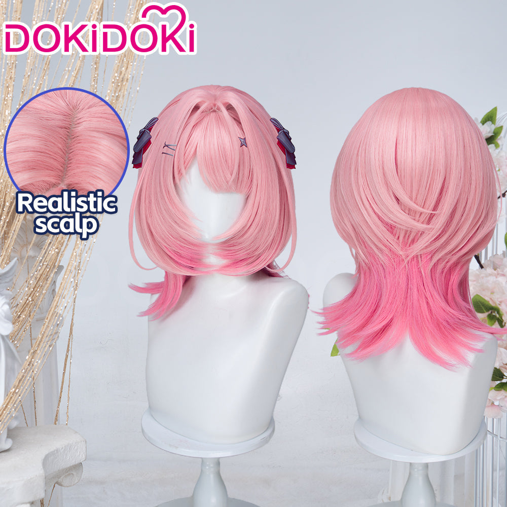 【Ready For Ship】DokiDoki Game Zenless Zone Zero Cosplay Ramiel Wig Long Pink Gradient Hair Remielle Dan ZZZ